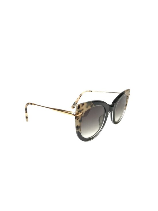 Krewe Laveau Cat Eye Sunglasses Womens Black Brown 24K Gold Hardware Gradient main image 8